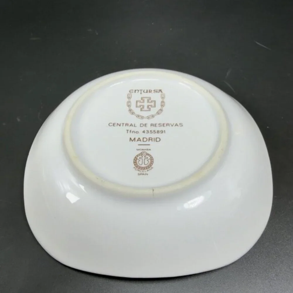 Entursa Hotel‎ Reyes Catolicos Madrid Spain Pin Trinket Plate Porcelain Dish VTG